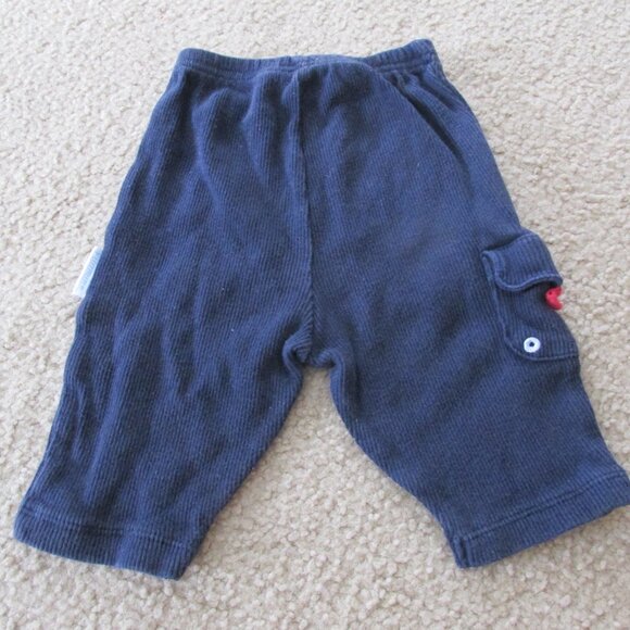 Vitamins Boys Pull On Sweatpants Size 3-6M Navy Blue Elastic Jogger Bottoms - Picture 3 of 3